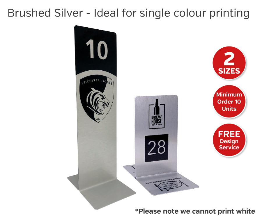 branded slimline tall table numbers