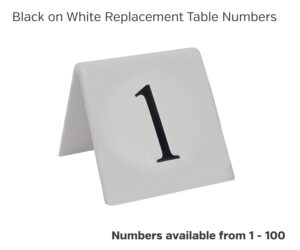 camelot black on white replacement number