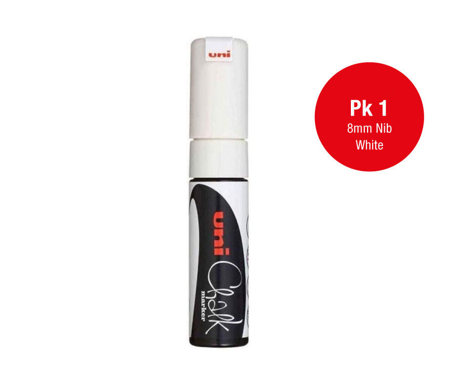 Chisel Tip Liquid Chalk Pens - White & Multi-Coloured - Image 2