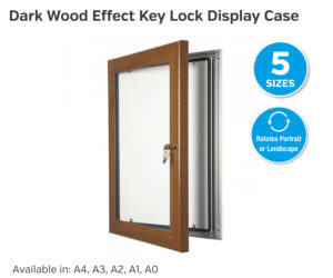 dark wood key lock display case