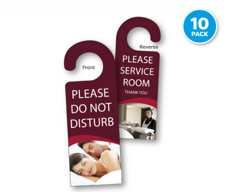 Do not disturb / Service Room Door Hangers. Photo image - Pack of 10 - Image 2