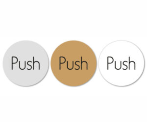 Push Door Sign. 75mm Diameter