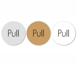 Pull Door Sign. 75mm Diameter