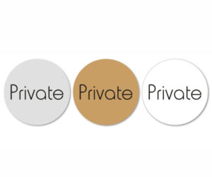 Private Door Sign. 75mm Diameter