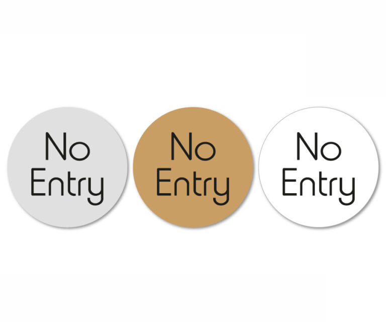 no entry 75mm door disc