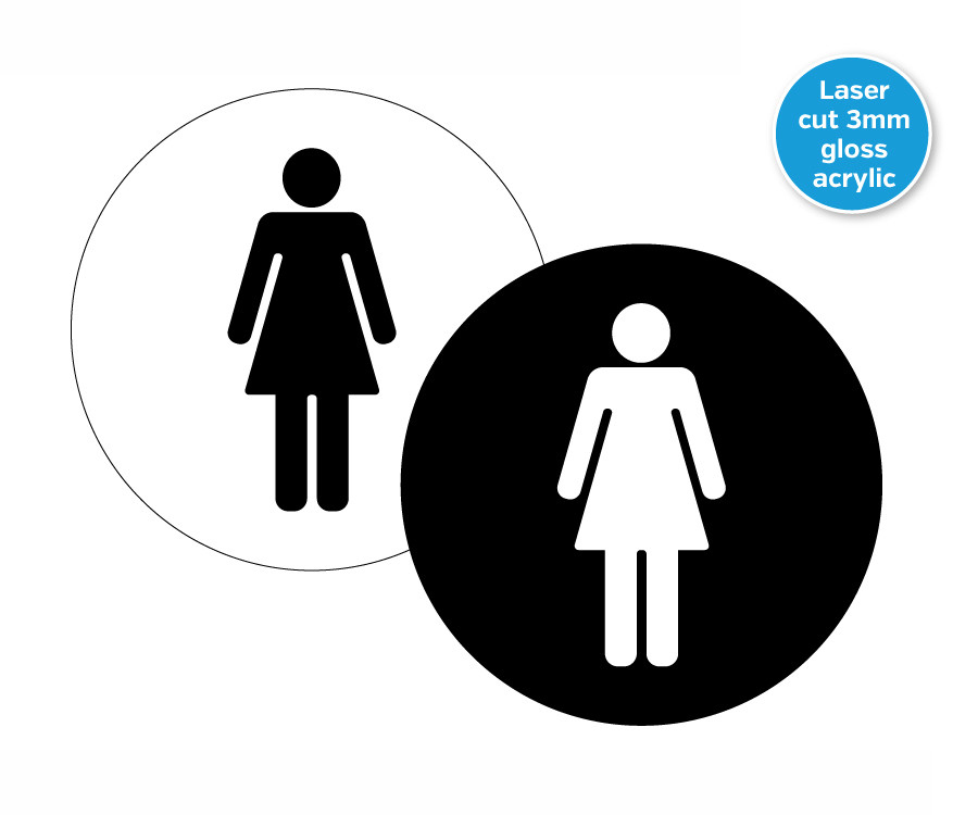 atlas ladies toilet sign
