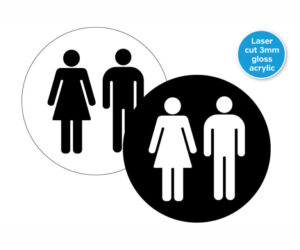 Atlas Ladies & Gents Toilet Door Notice