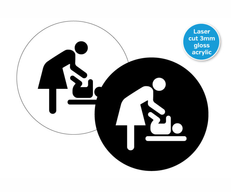 atlas baby change toilet sign