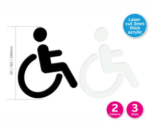 Laser Cut Disabled Toilet Door Symbol