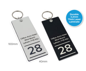 Hotel & Guest House Engraved Key Fobs - 100x40mm