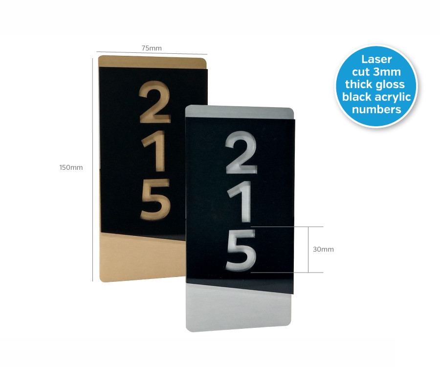 acrylic metal door numbers