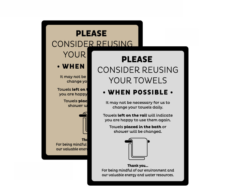 Bath Towel Reuse Guest Information Notice - Image 3