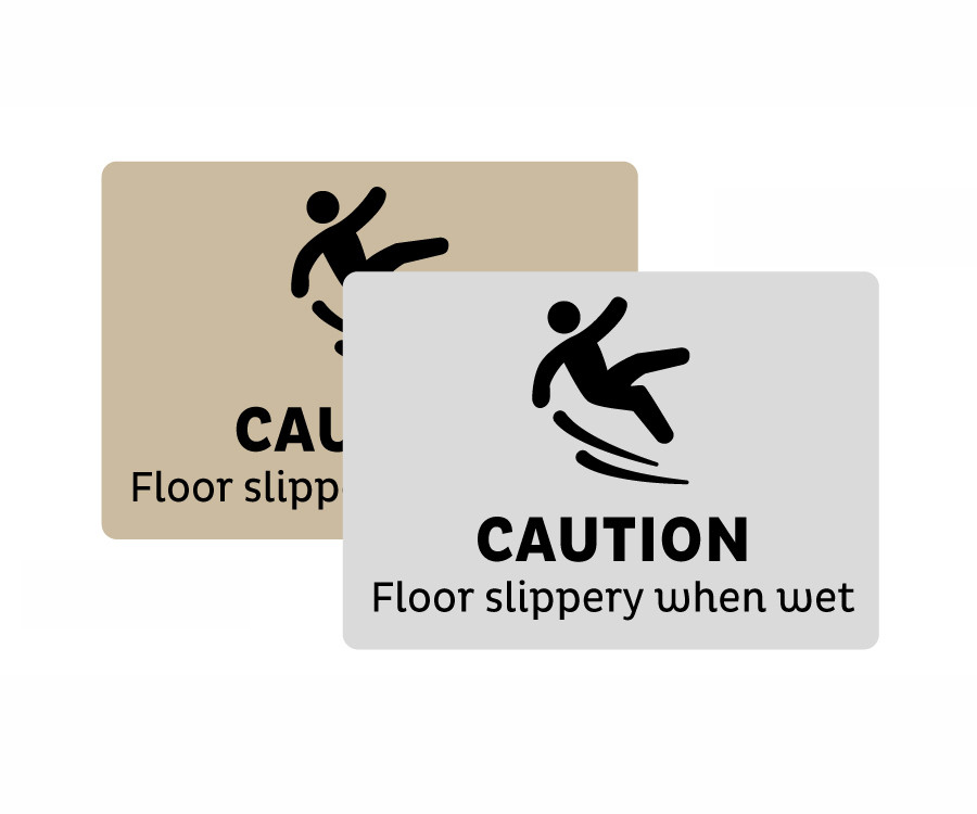 caution floor slippery notice
