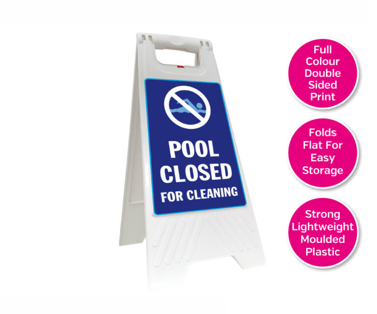 pool closed floor stand safety notice