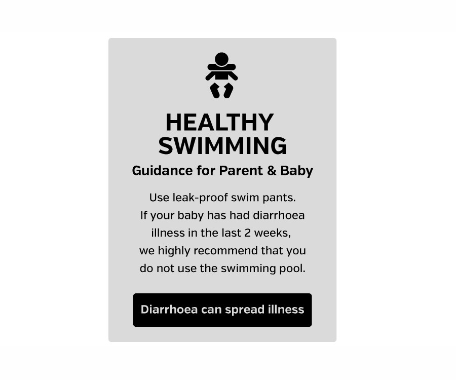 Healthy Swimming Parent & Baby Notice