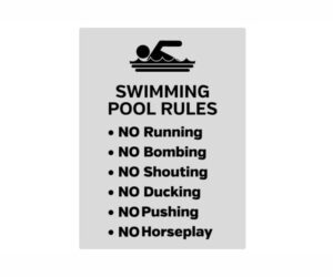 6 Swimming Pool Rules Notice