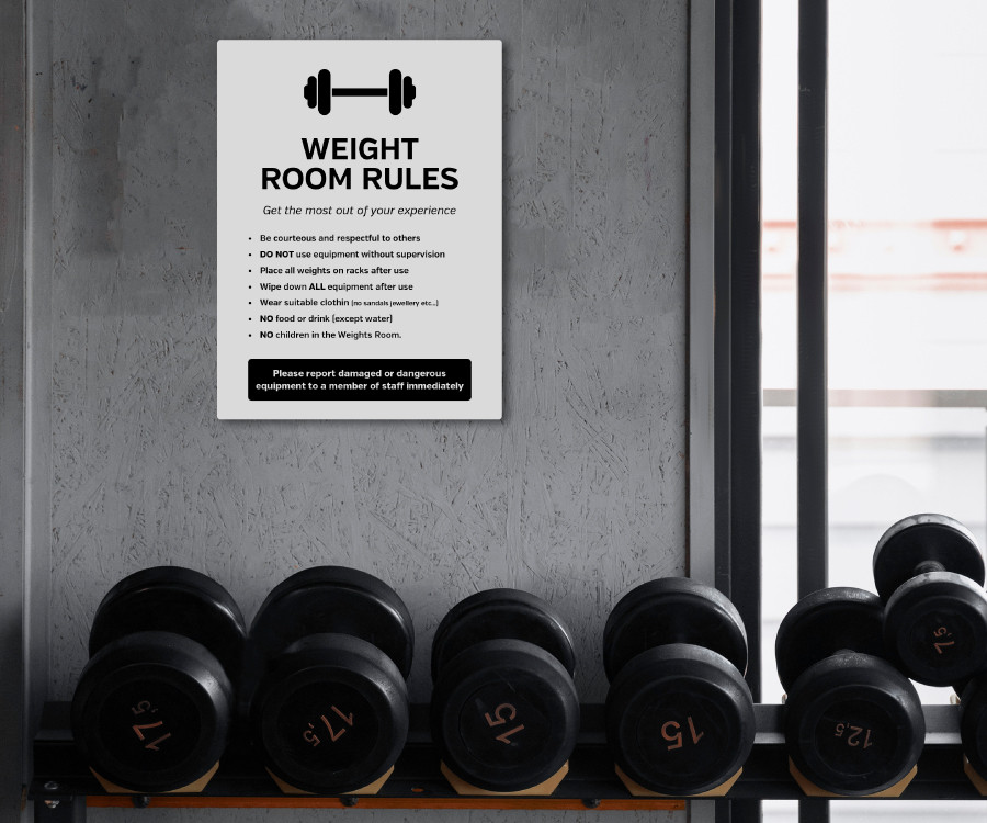 lp005 weight room rules notice