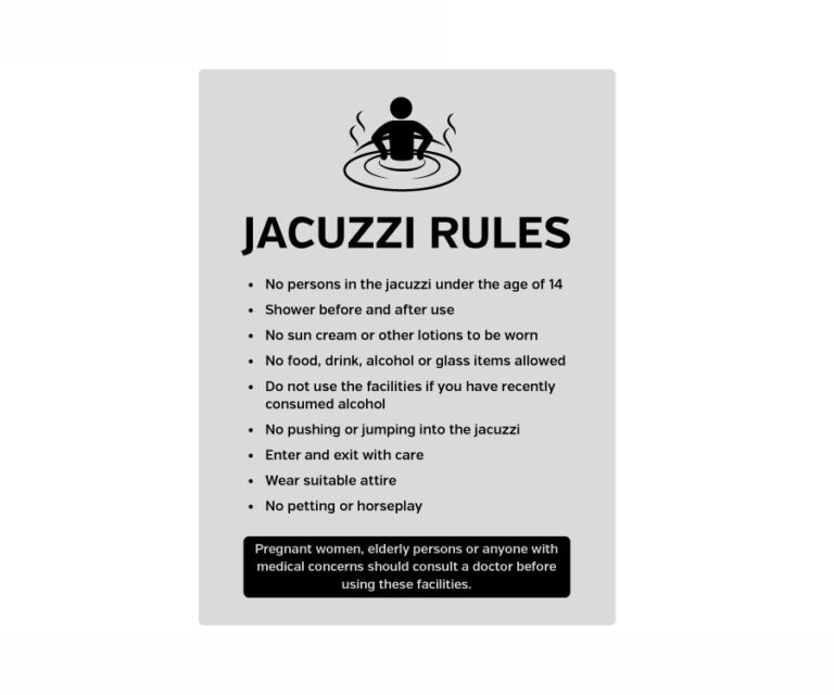 Jacuzzi Rules Notice - Image 2
