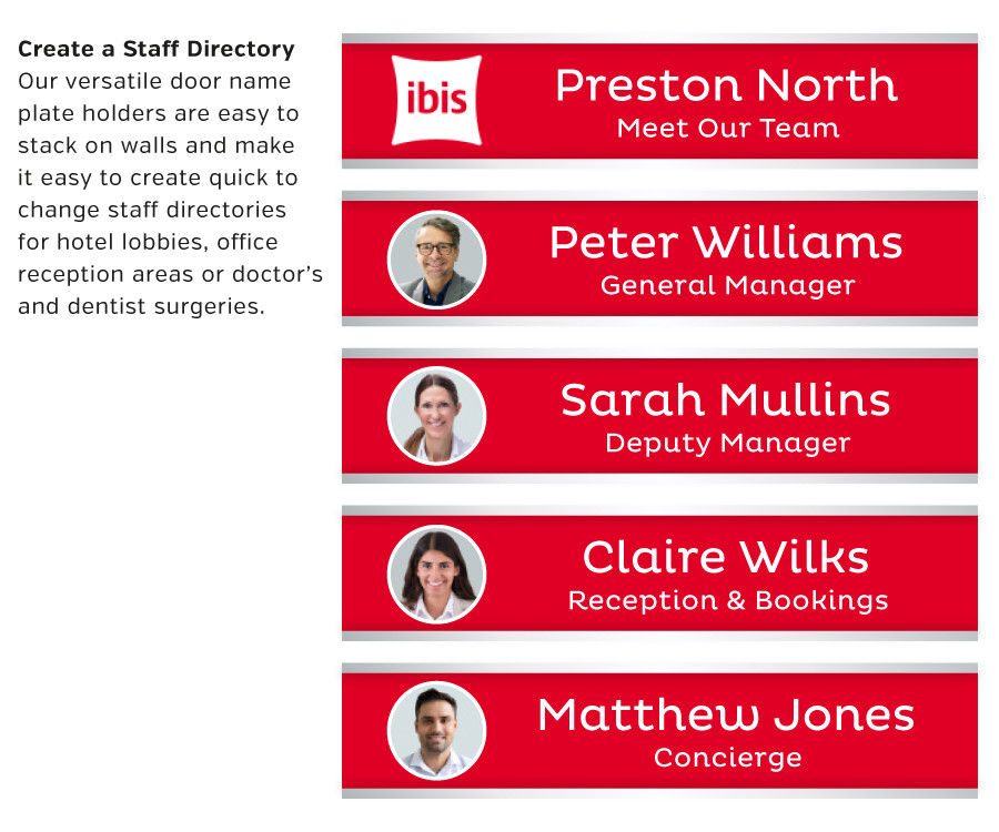 nb017 nb018 door name plate holders