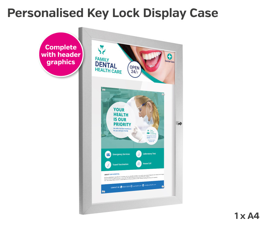 personalised key lock display case