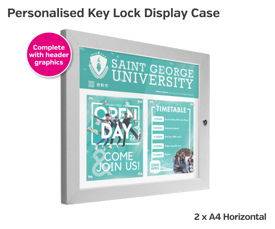 personalised key lock display case
