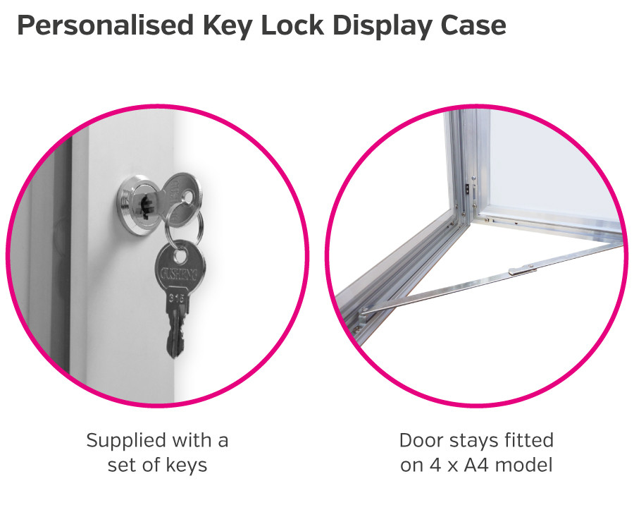 personalised key lock display case