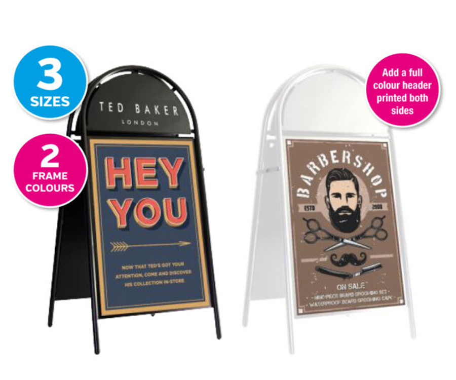 Booster Poster A-Board with Logo Header. A1, A2, 20"x30"