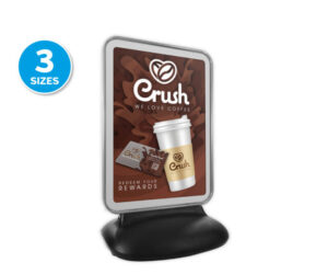 Large Water Filled Sentinel Forecourt Poster Displays. A0, 30x40", 40x60"