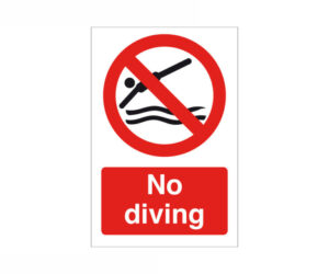 No Diving Notice