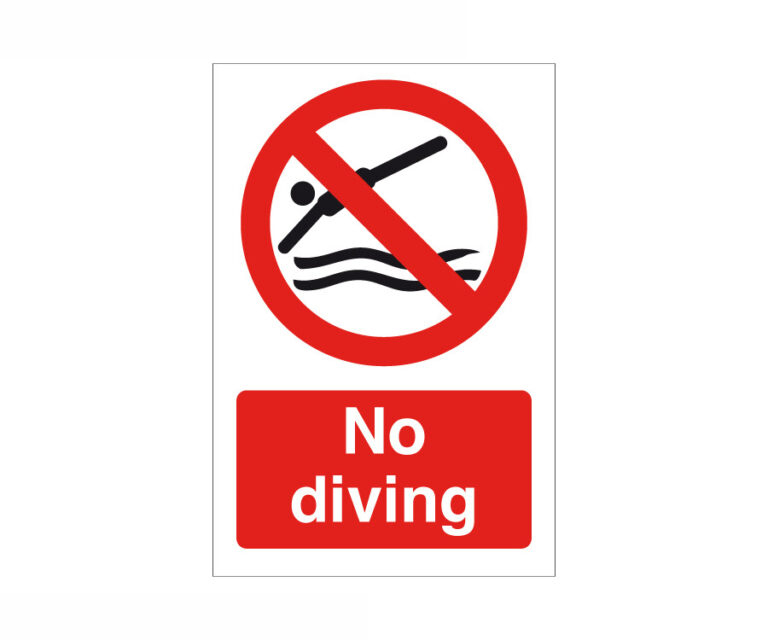 No Diving Notice