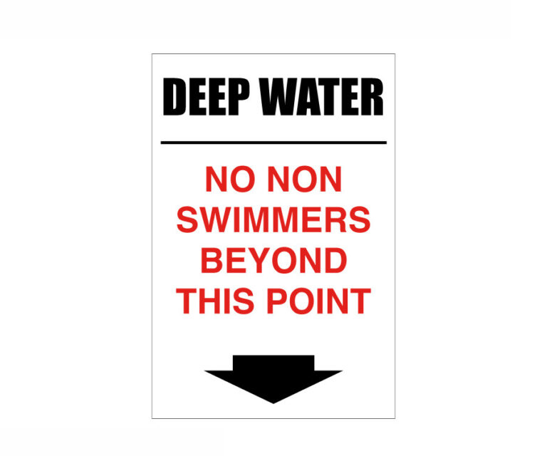 Deep Water - No Non Swimmers Beyond This Point Notice