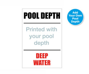 Pool Depth / Deep Water Notice