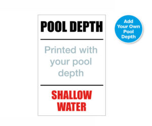 Pool Depth / Shallow Water Notice