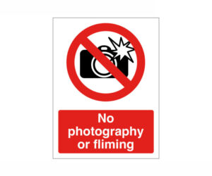 No Photography or Filming Notice
