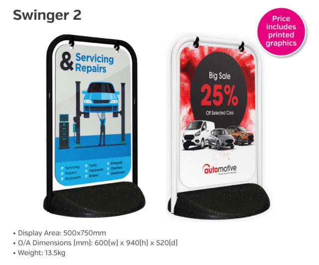 swinger panel pavement displays