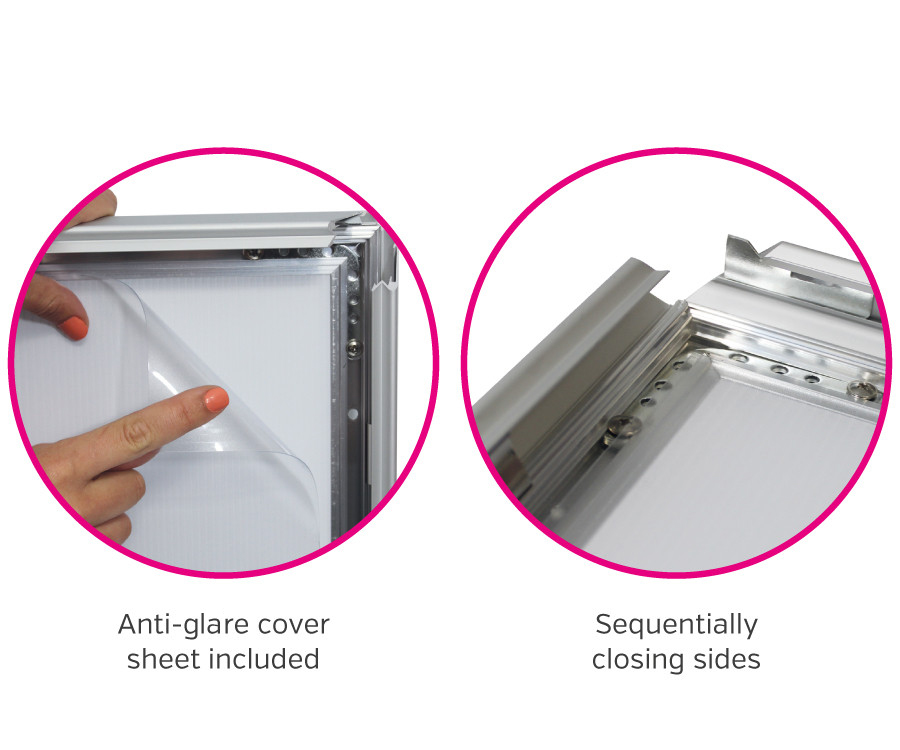 tamperproof security snap frame