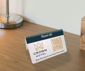 tent card qr in situ