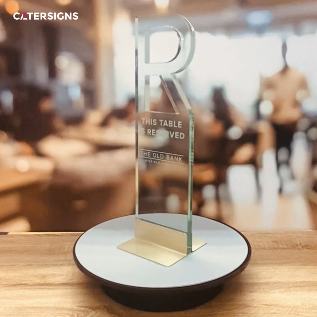 Emerald 'Reserved' Table Notice