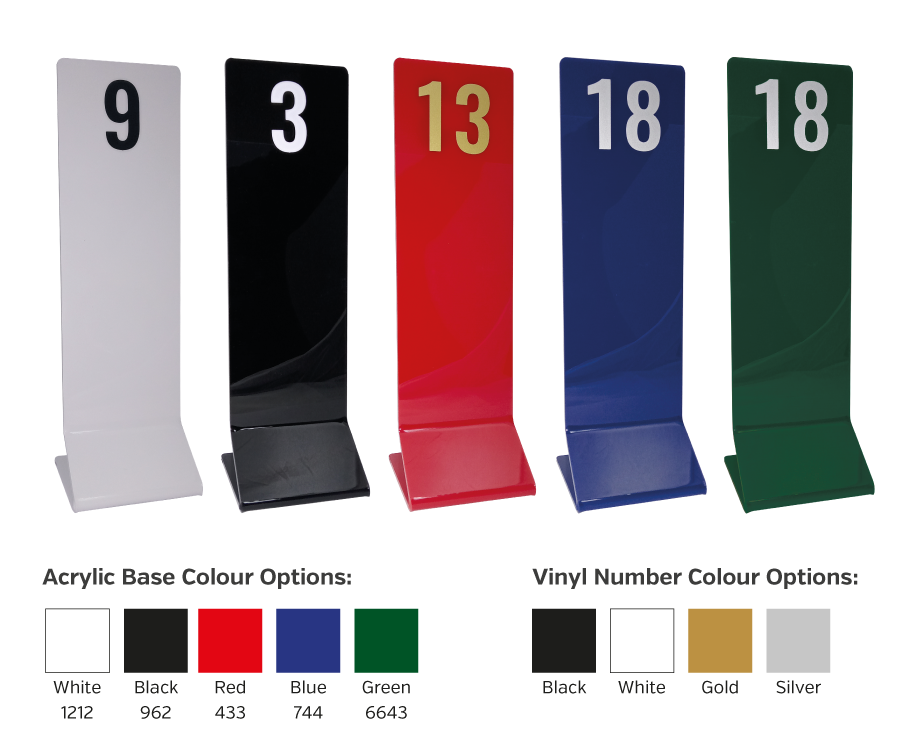 tiberius acrylic tall table numbers