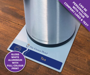 tp014 branded white airpot mat