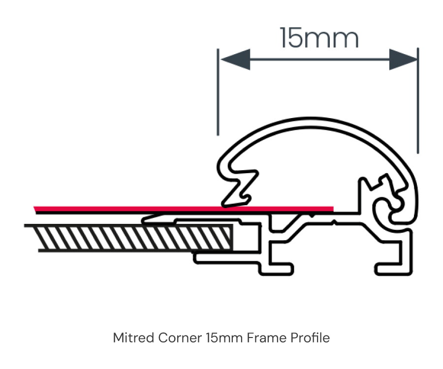 15mm Profile Silver Snap Frame
