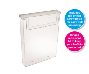Exterior A4 Wall Mounted Leaflet Dispenser with Lid