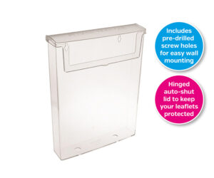 Exterior A5 Wall Mounted Leaflet Dispenser with Lid