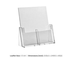 2 x 1/3 A4 Freestanding Leaflet Dispenser