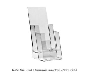 2 x 1/3 A4 Freestanding Leaflet Dispenser