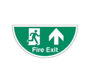 Fire Exit Arrow Up Door Openings Floor Graphic