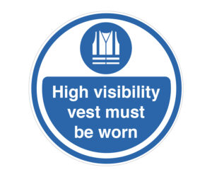 High Visibility Vest Must Be Worn Floor Graphic