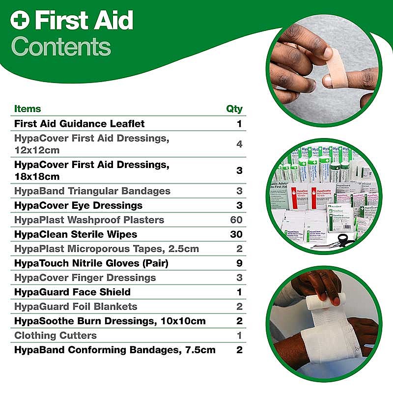 Workplace First Aid Kit (Medium), British Standard Compliant - Image 2