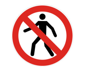 No Entry Symbol Floor Graphic