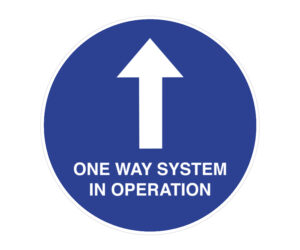 One Way System In Operation Floor Graphic